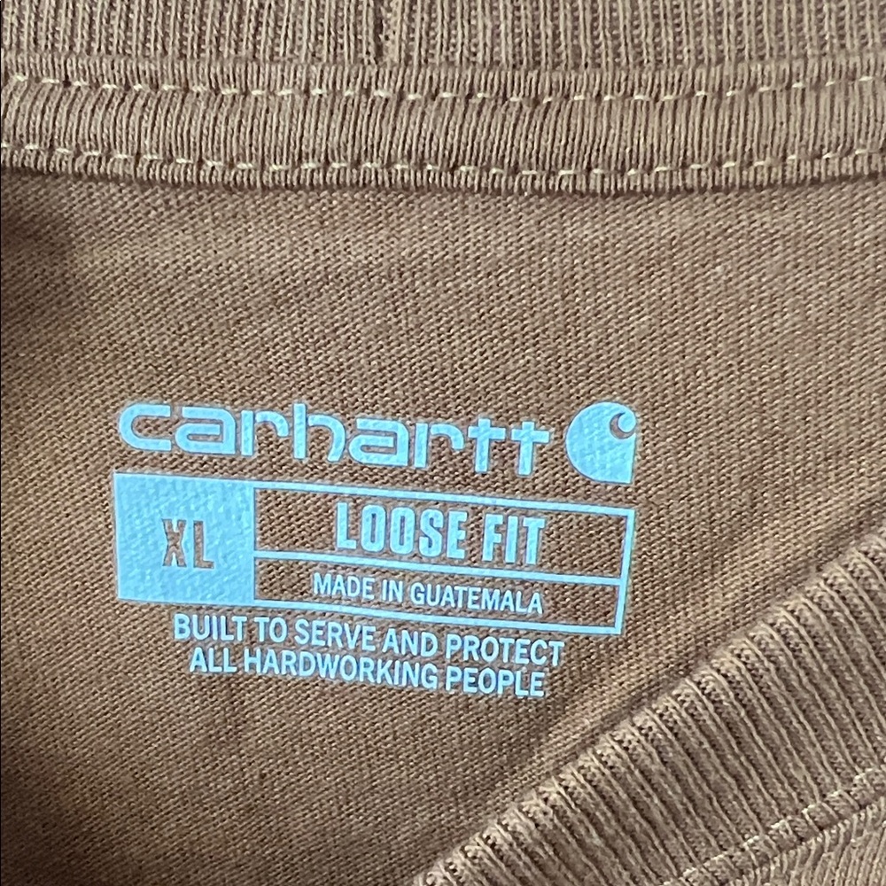 Carhartt Men's Heavyweight Longhorn Graphic T-shirt in Brown 🆕 - Picture 4 of 6